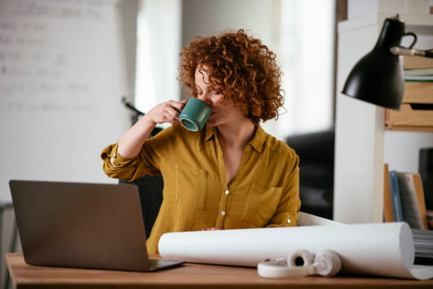 istock Beautiful businesswoman working on projects. 1265732009
