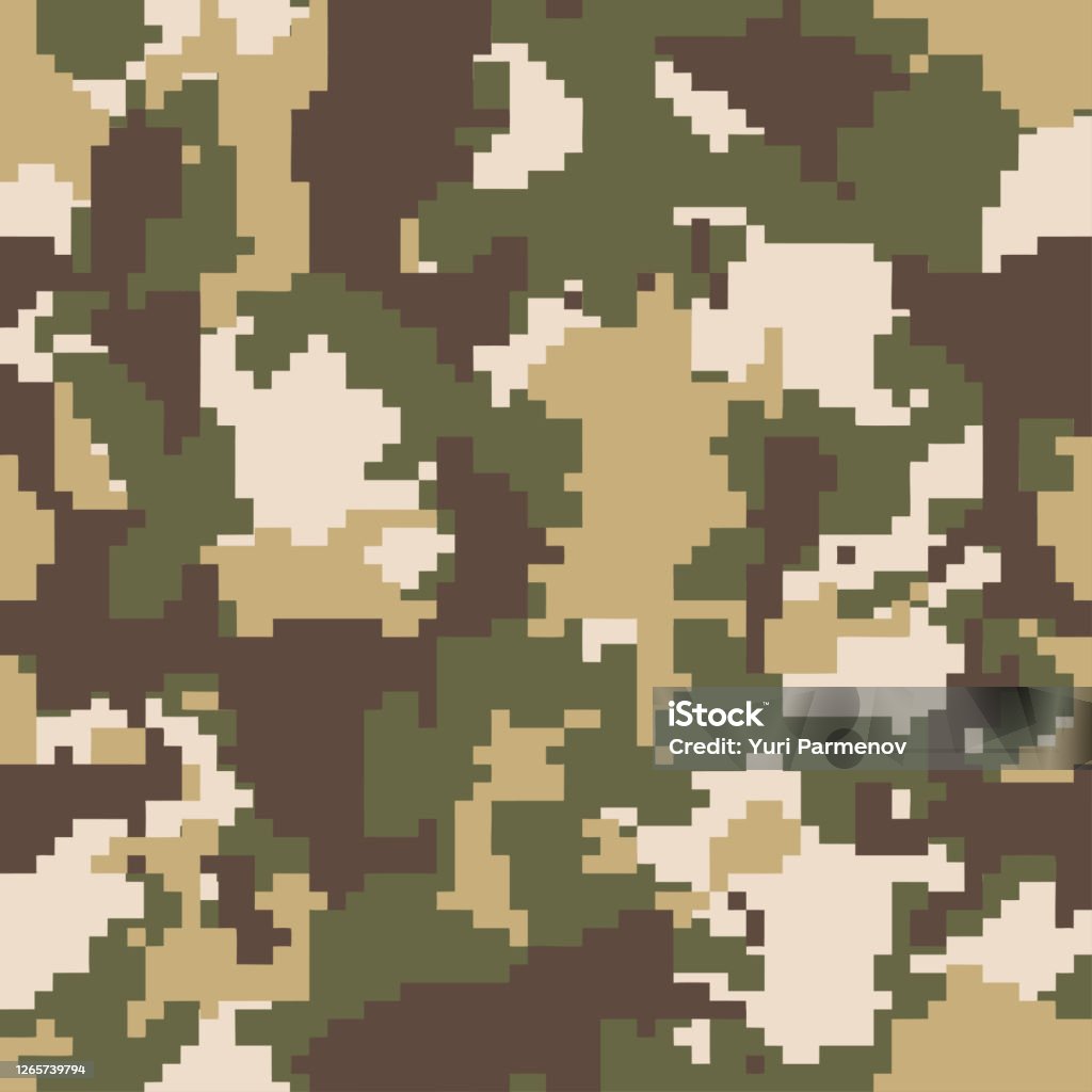 Mimetismo Digitale Dei Pixel Texture Senza Soluzione Di Continuità Uniforme Militare Moderna Camo Bosco Verde Stampa Ripetuta - Immagini stock altre di Abbigliamento -