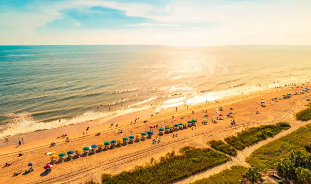 Photo of Aerial view of the ocean at Myrtle Beach, SC
