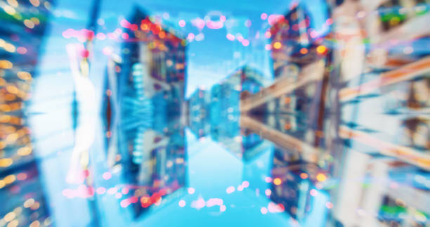 istock Defocused blurred double exposure in Los Angeles, CA 1265759322