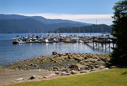 The Deep Cove marina on Indian Arm. North Vancouver, British Columbia.