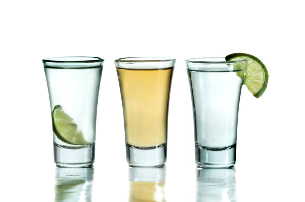 istock Shot of tequila with salt and lemon 1265767925