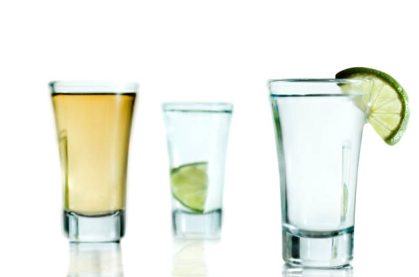 istock Shot of tequila with salt and lemon 1265767940