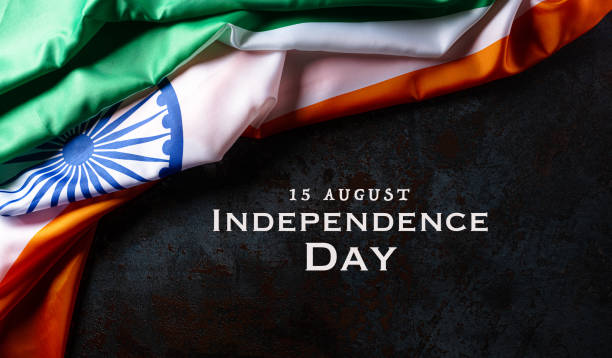 istock Indian Independence Day celebration background concept. Indian flag on dark stone background for Republic Day and Independence Day. 1265778955