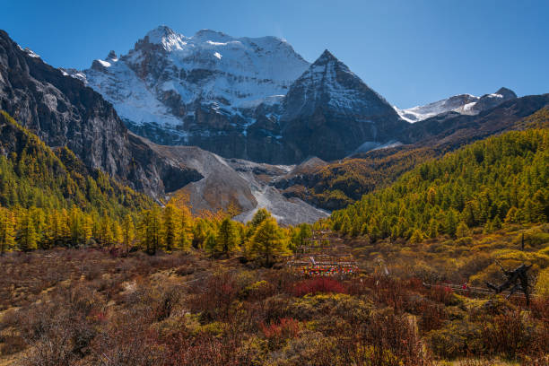 istock Yading high mountain in autumn 1265796816