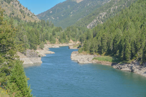 Gorgeous Snake River flowing through the Valley in Sublette County, Wyoming.