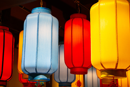 Traditional Chinese lanterns in Chengdu, China.