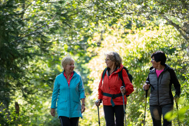 istock Three senior women hiking in nature 1265859881