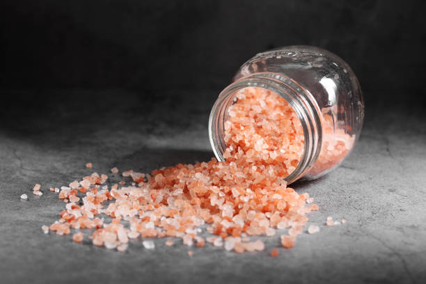 istock Himalayan pink salt in glass bottle at loft kitchen 1265880869