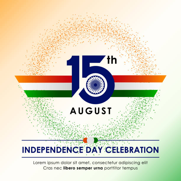 Vector design of 15th August Happy Independence Day of India Vector design of 15th August Happy Independence Day of India, with stylish text, Ashoka Wheel and Indian Flag for the celebration of India Freedom Day Happy Independence Day stock illustrations