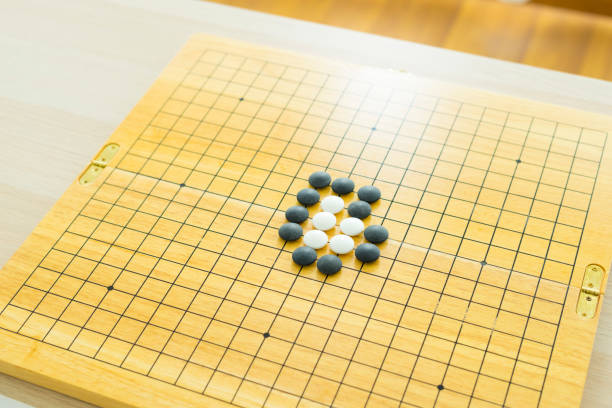 istock Close-up wooden board for playing go 1265898916