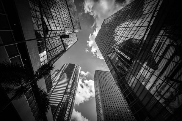 istock Modern skyscrapers in business district 1265901676