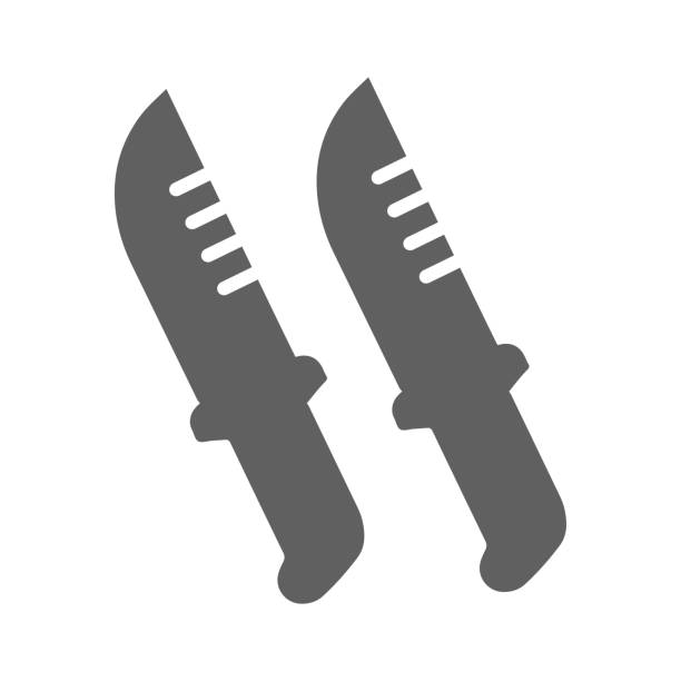 Dagger, Gray Color Knife Icon Dagger, Knife Icon. Beautiful, meticulously designed icon. Well organized and editable Vector for any uses. kitchen knife illustrations stock illustrations