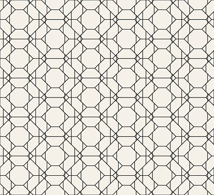 Octagon Grid Pattern Example Polygonal Geometric Pattern Vector Seamless Octagon Grid Texture Modern ...