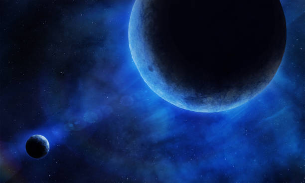 istock abstract space 3D illustration, 3d image, background, planets in space in the nebula and the radiance of stars 1265922430