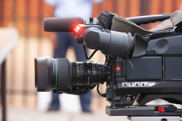 istock broadcast camcorder used by TV stations 1265929329
