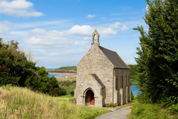 istock Small chapel on the Breton coast on the Emerald coast 1265944539