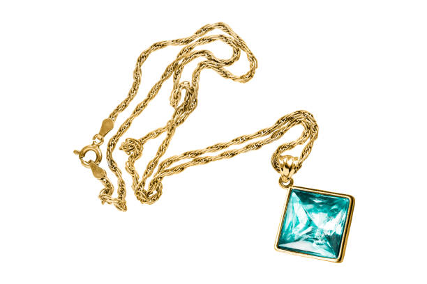 istock Gold necklace isolated 1265956223
