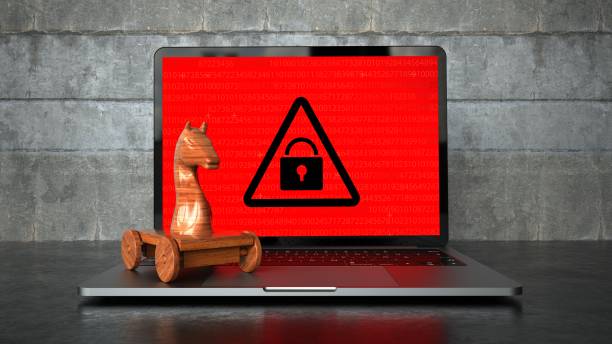 istock Wooden Trojan Horse Encrypted Notebook 1265956526