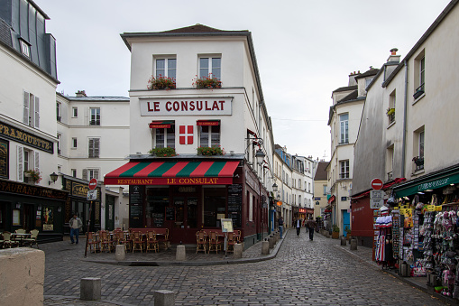 November 18, 2015. Le Consulat restaurant in the Montmartre district in Paris