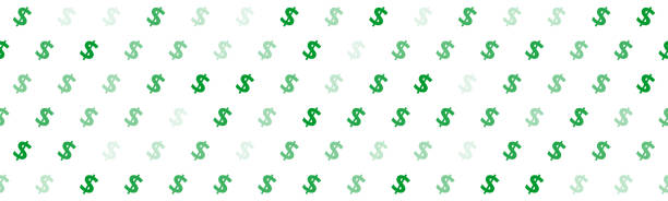 Dollar money currency symbol background Seamless pattern dollar symbols currency.. Green vector background with signs of dollars. Dollar american cash. Trendy investment pattern. Can be used for ad, poster, banner of american money exchange dollar sign background stock illustrations