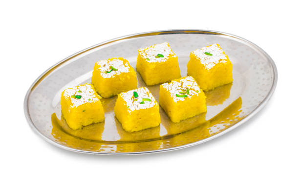 istock Indian Sweet Food Kopra Pak on White Background 1265962976