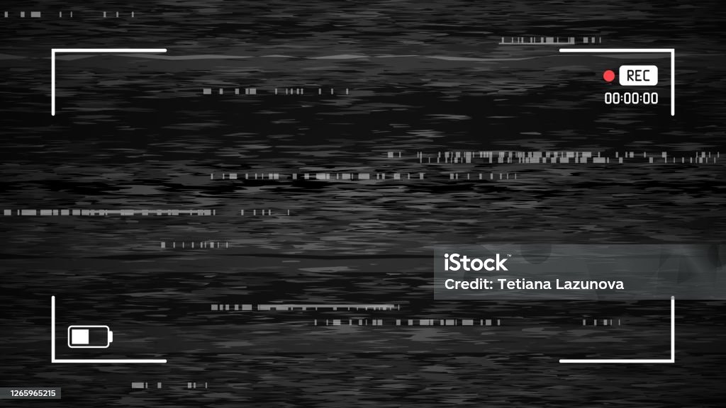 Camera Glitch Effect Noise Camera Vhs Texture Retro Stock Illustration ...