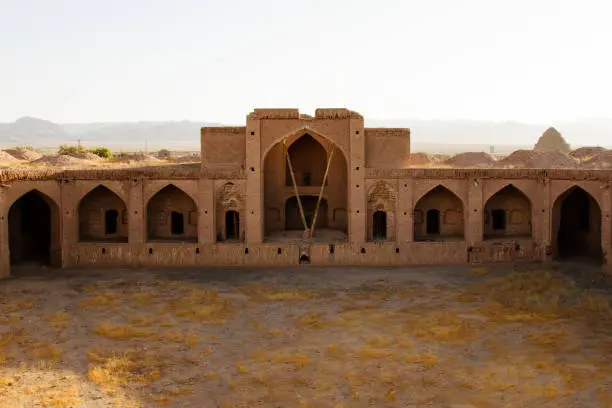 Zafaraniyeh Caravanserai in Iran located in a Silk Road deserted village. It was used as merchant's inn from centuries ago till 1970