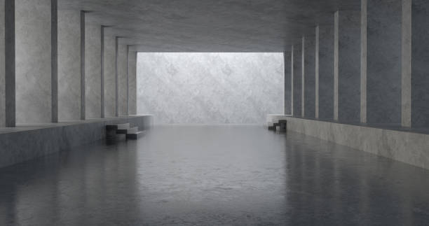 istock 3d rendering of Concrete room. 1265990763