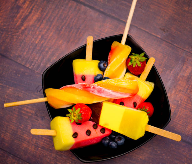 Watwermelon and mixed fruit popsicles