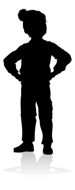 istock Silhouette Kid Child In Winter Christmas Clothing 1266014757