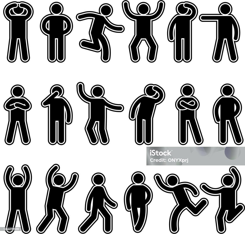 Dính Số Liệu Hành Động Chữ Tượng Hình Hình Bóng Người Đặt Ra Các ...