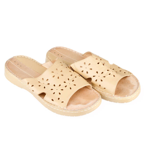 istock Bright summer women's sandal isolated on white background. 1266020614