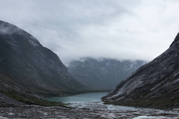 istock Norway mountains valley landscape cold cloudy view 1266036946