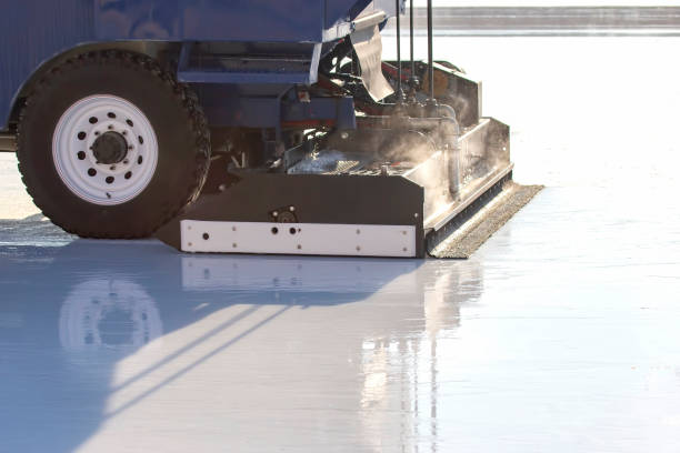 istock special machine for cleaning ice on an ice rink at work. Transport industry 1266039079