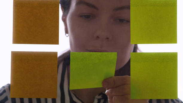 istock Project management and schedule planning, concept. A young woman takes notes 1266062846