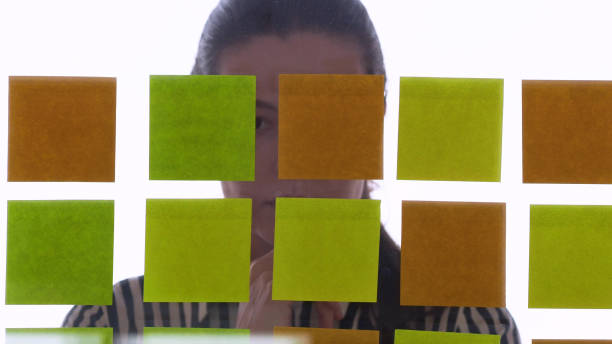 istock Project management and schedule planning, concept. A young woman takes notes 1266062861