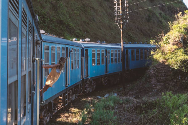 istock Tourist in Sri Lanka riding train 1266066652