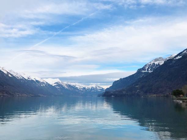 istock Lake and snow mountain 1266075167
