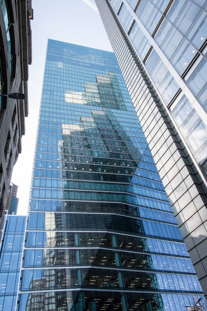 istock Metropolitan city skyscraper. Business tower block office building with reflections. 1266076302