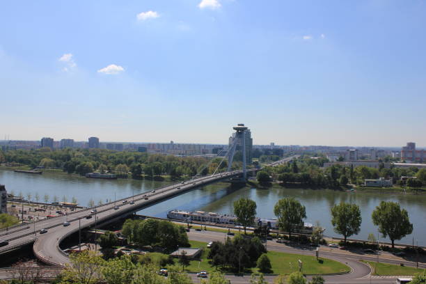istock Bridge over the Danube river in Bratislava 1266078117