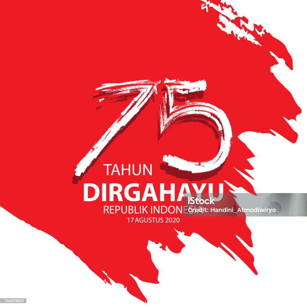 75 Years 17 August 2020 Dirgahayu Indonesia Independence Day Stock ...