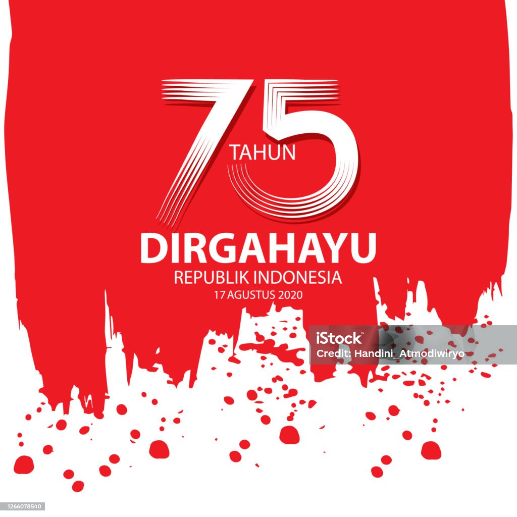75 Years 17 August 2020 Dirgahayu Indonesia Independence Day Stock ...