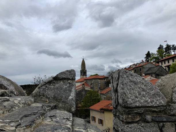 eslovenia - castle slovenia winter snow fotografías e imágenes de stock