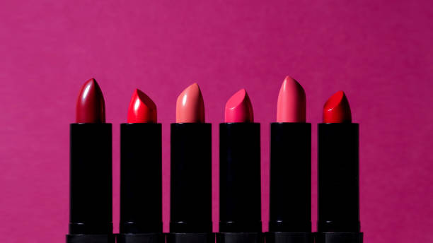 istock assortment of six multi-colored lipsticks or lip glosses. set for bright lip makeup, 1266089645