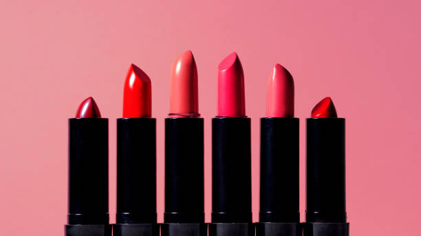istock assortment of six multi-colored lipsticks or lip glosses. set for bright lip makeup, 1266089655