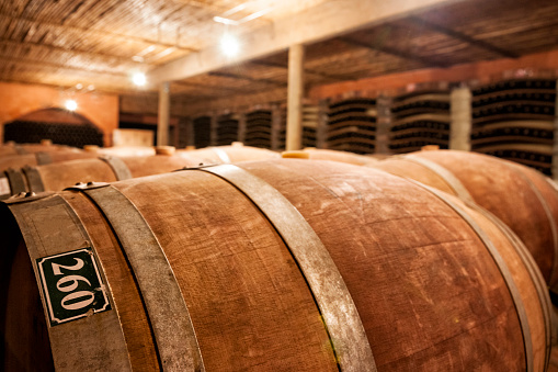 Wine cellar in Winelands, Western Cape, Stellenbosch, South Africa