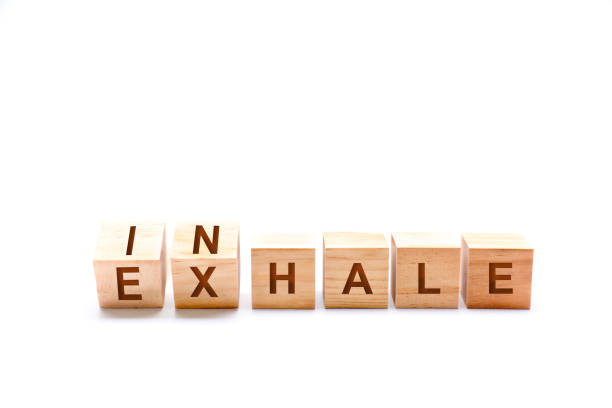 istock Turns dice and changes the word INHALE to EXHALE 1266094641