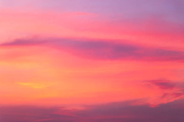 Beautiful color light sky with cloud background from sunset