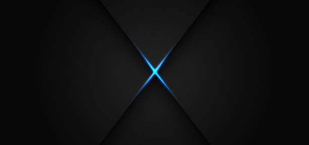 istock abstract blue light line cross shadow on dark grey design modern luxury futuristic background vector illustration 1266097407
